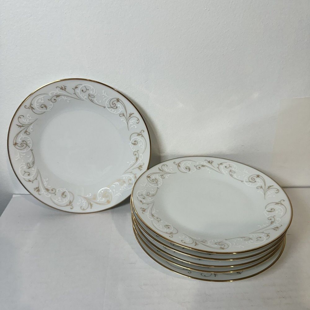 SET OF Six - Noritake China DUETTO 6610 Salad/Dessert‎ plate 8 1/4"